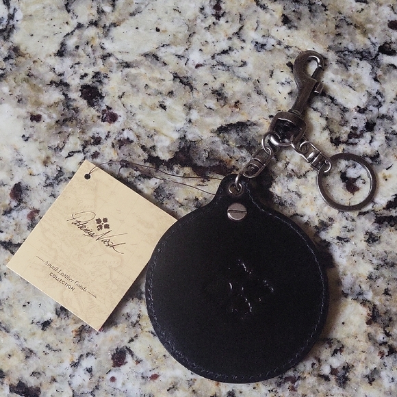 Patricia Nash Accessories - Patricia Nash Black Liscia Mirror Keyring Fob Charm
